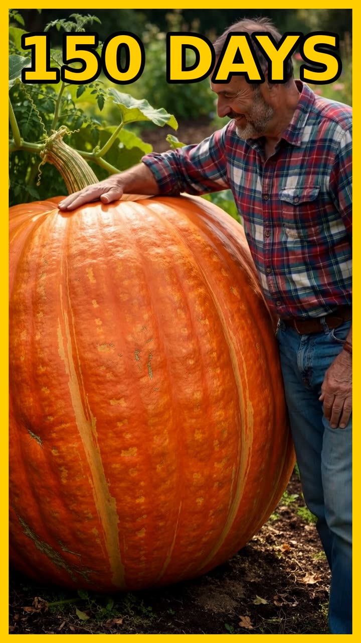A giant Atlantic Giant pumpkin filling the frame